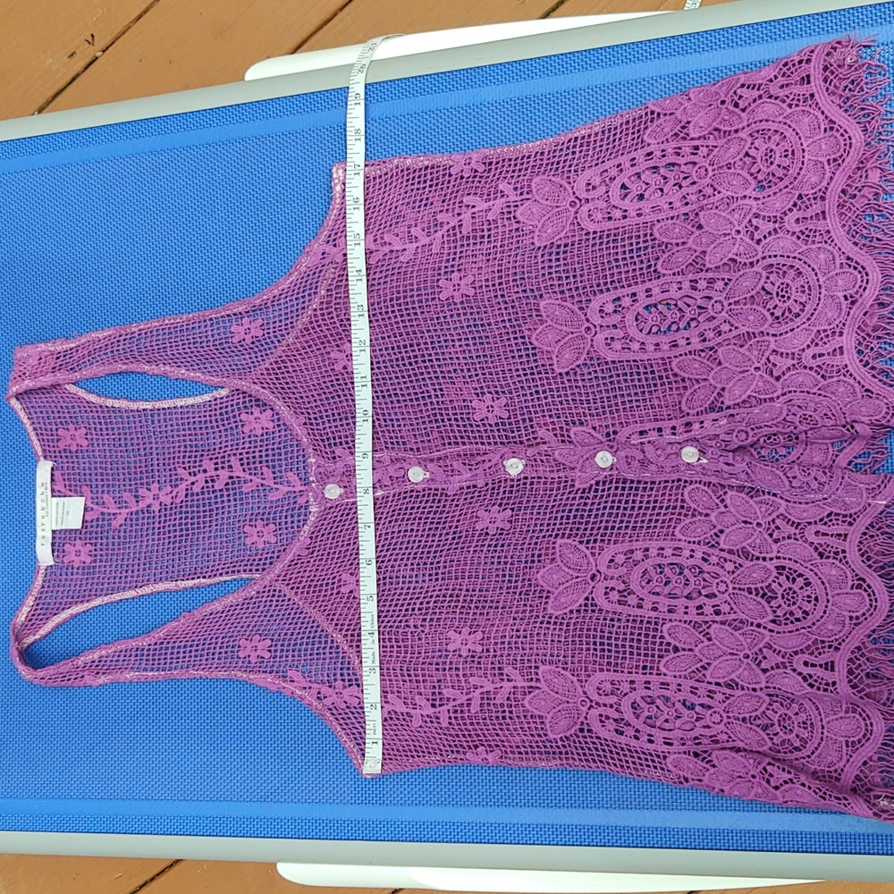 Crochet cotton tank/vest rezrekshn by Esther Chen size medium - Picture 8 of 9